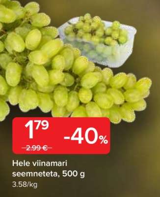 Hele viinamari seemneteta, 500 g