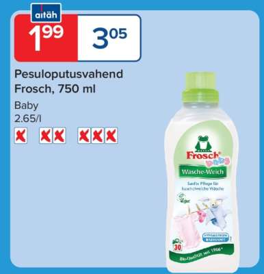 Pesuloputusvahend Frosch, 750 ml