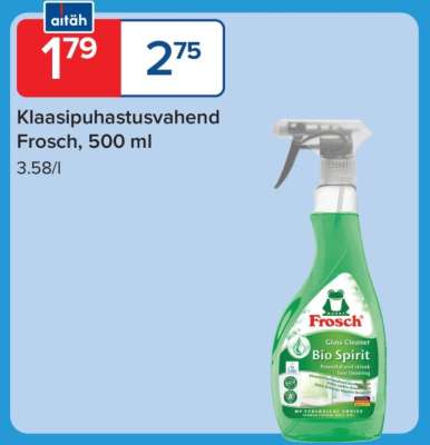 Klaasipuhastusvahend Frosch, 500 ml