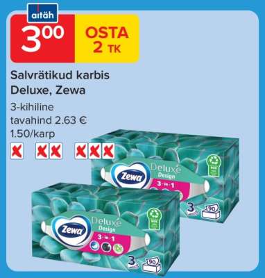 Salvrätikud karbis Deluxe, Zewa