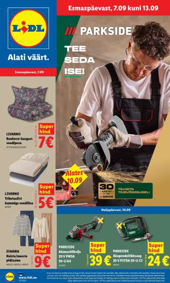 Kaupluse Lidl kliendileht - 07.09.2026 - 13.09.2026.
