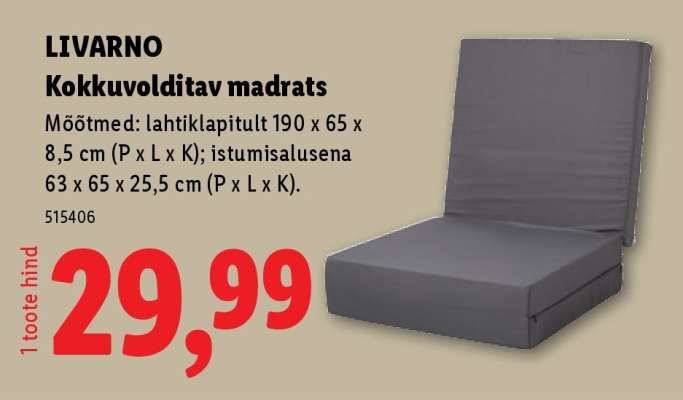 LIVARNO Kokkuvolditav madrats