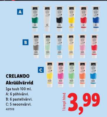CRELANDO Akrüülvärvid