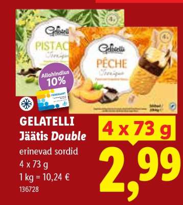Gelatelli Jäätis Double
