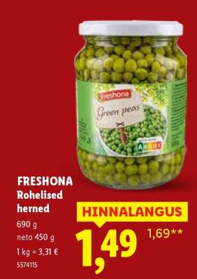 Freshona Rohelised herned