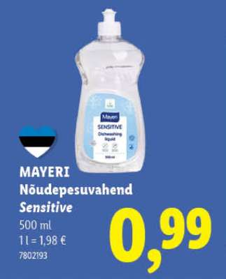 MAYERI Nõudepesuvahend Sensitive