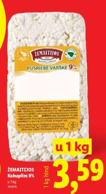 ŽEMAITIJOS Kohupiim 9%
