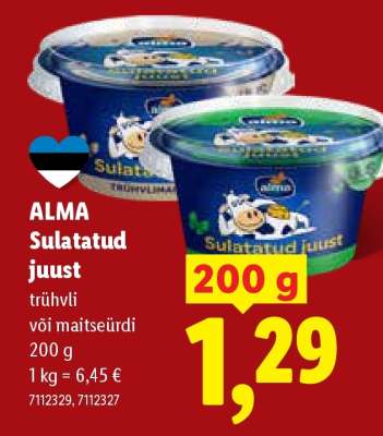 ALMA Sulatatud juust
