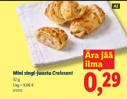 Mini singi-juustu croissant