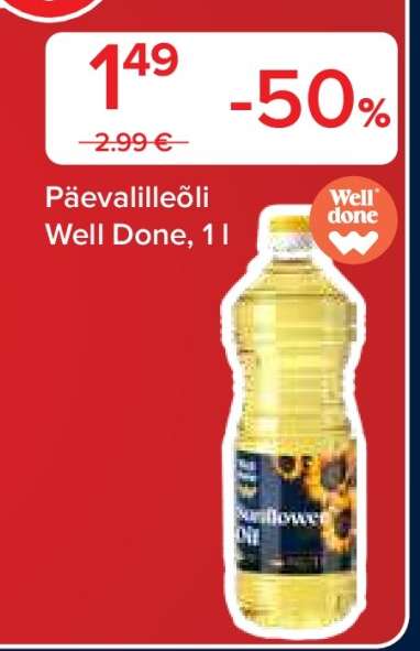 Päevalilleõli Well Done