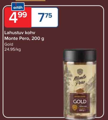 Lahustuv kohv Monte Pero, 200 g