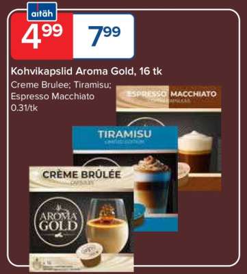 Kohvikapslid Aroma Gold, 16 tk