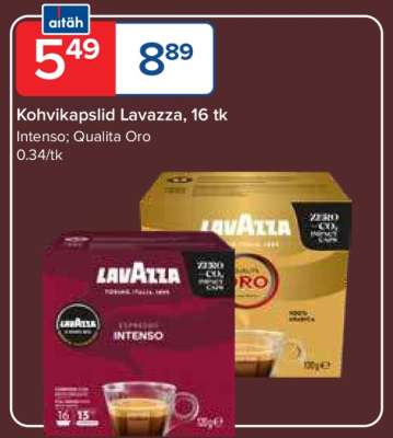 Kohvikapslid Lavazza, 16 tk