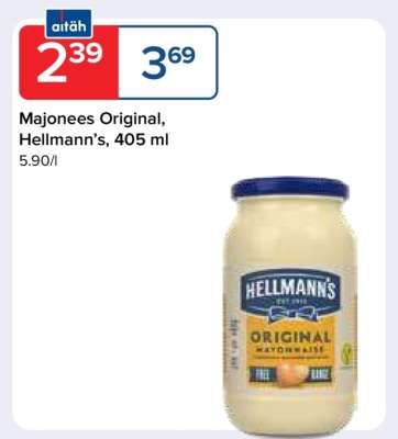 Majonees Original, Hellmann’s, 405 ml