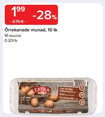 Õrrekanade munad, 10 tk