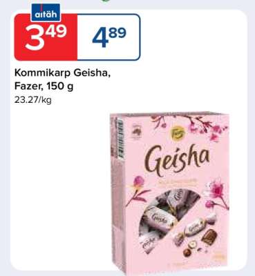 Kommikarp Geisha, Fazer, 150 g