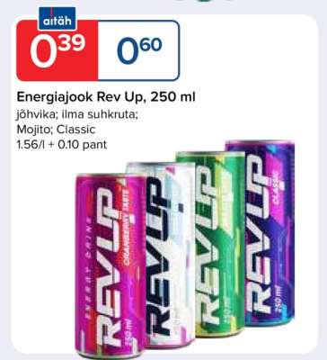 Energiajook Rev Up, 250 ml