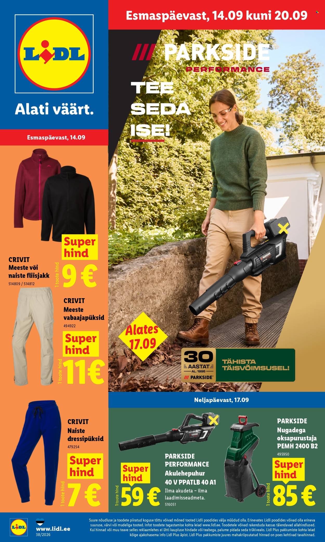 Lidl kliendileht - 14.09.2026 - 20.09.2026. Lehekülg 1