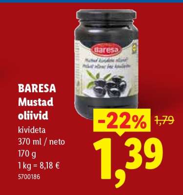 BARESA Mustad oliivid