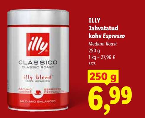 Illy Jahvatatud kohv Espresso