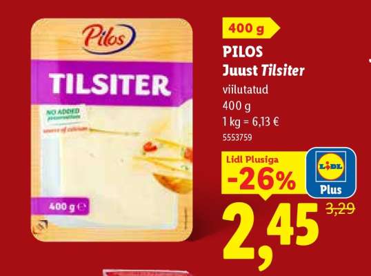 Pilos Juust Tilsiter