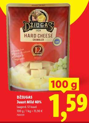 DŽIUGAS Juust Mild 40%