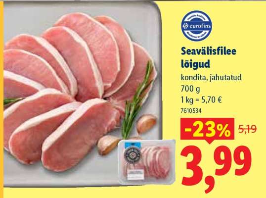 Seavälisfilee lõigud