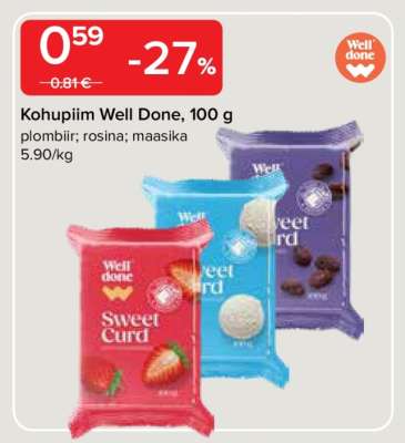 Kohupiim Well Done, 100 g