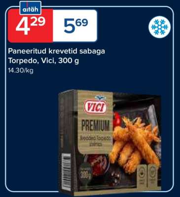 Paneeritud krevetid sabaga