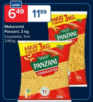 Makaronid Panzani, 3 kg