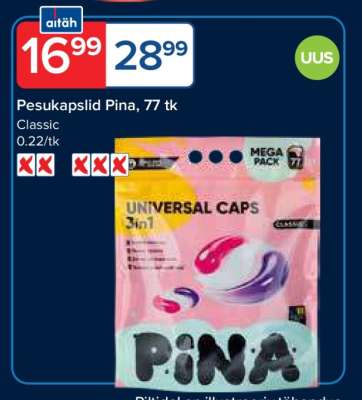 Pesukapslid Pina, 77 tk