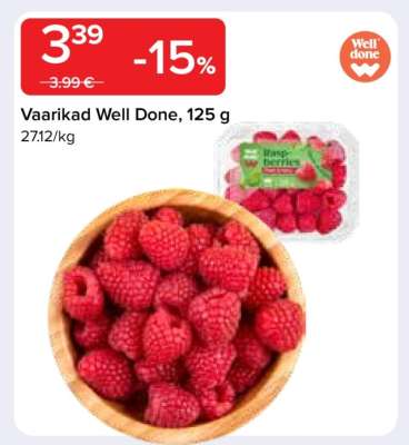 Vaarikad Well Done, 125 g