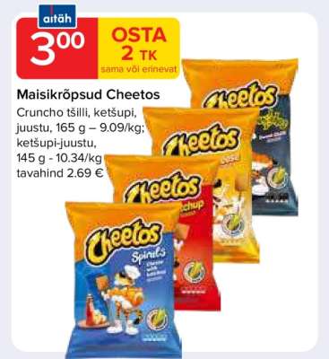 Maisikrõpsud Cheetos