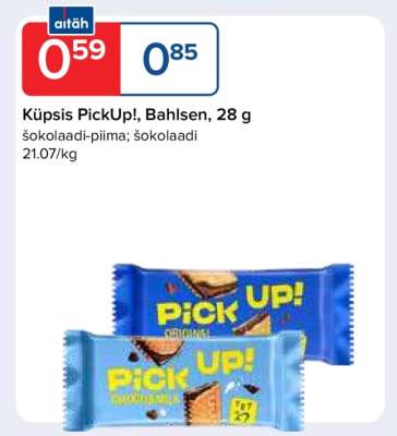 Küpsis PickUp!, Bahlsen, 28 g