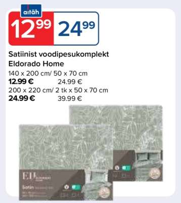 Satiinist voodipesukomplekt Eldorado Home
