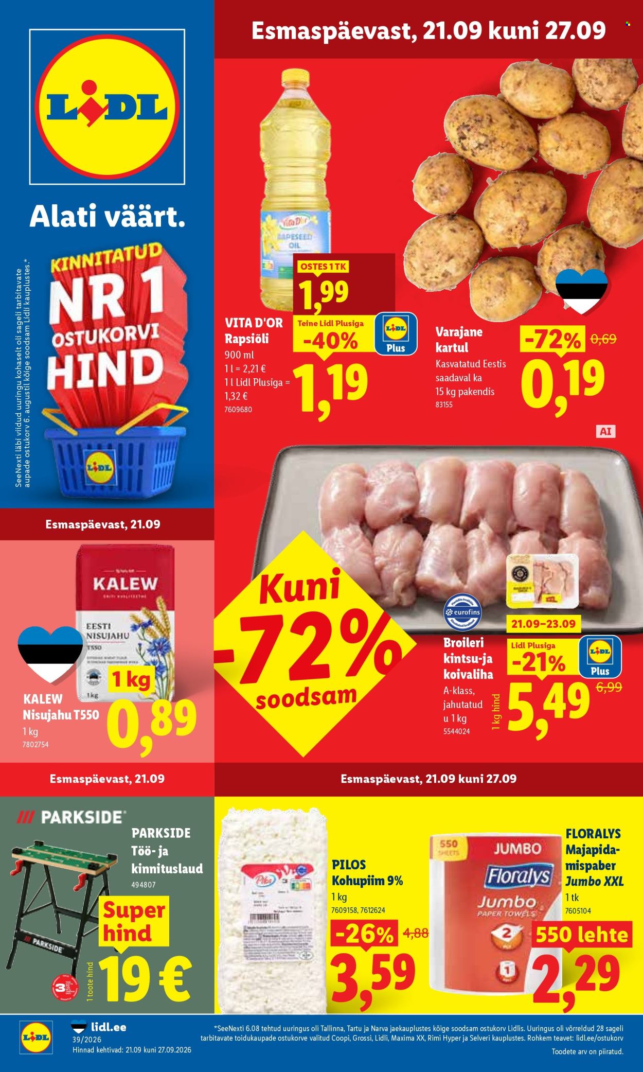 Lidl kliendileht - 21.09.2026 - 27.09.2026. Lehekülg 1