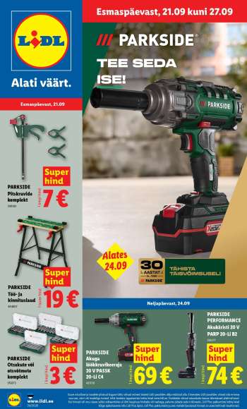 Kaupluse Lidl kliendileht - 21.09.2026 - 27.09.2026.