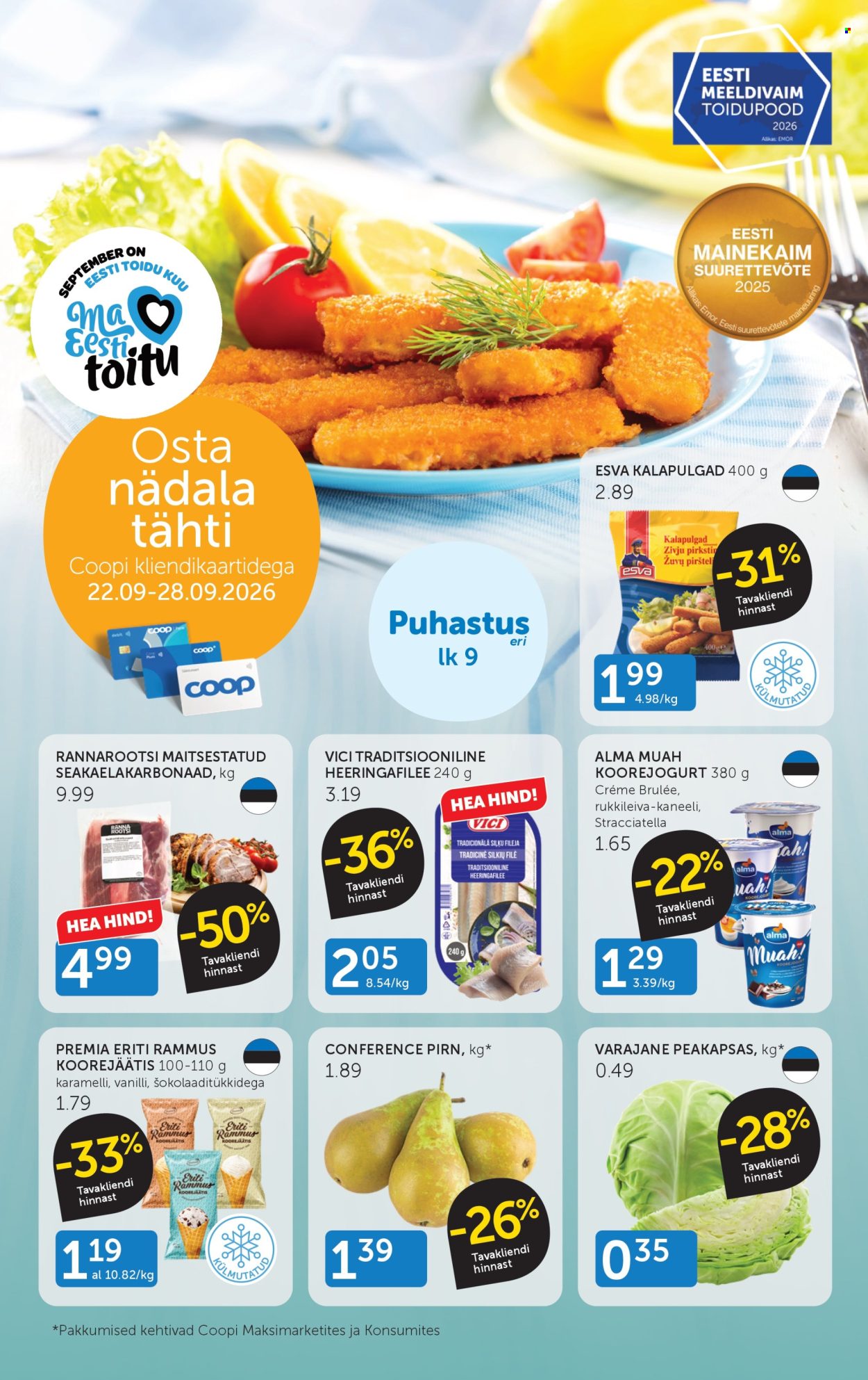Coop kliendileht - 22.09.2026 - 28.09.2026. Lehekülg 1