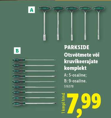 PARKSIDE Otsvõtmete või kruvikeerajate komplekt