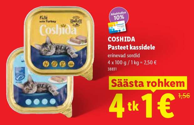 COSHIDA Pasteet kassidele