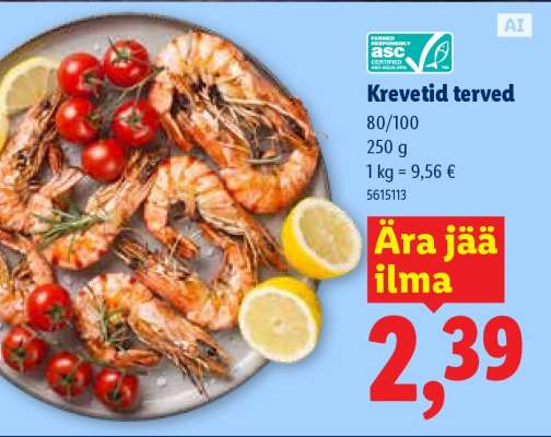Krevetid, terved