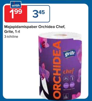 Majapidamispaber Orchidea Chef, Grite, 1 rl