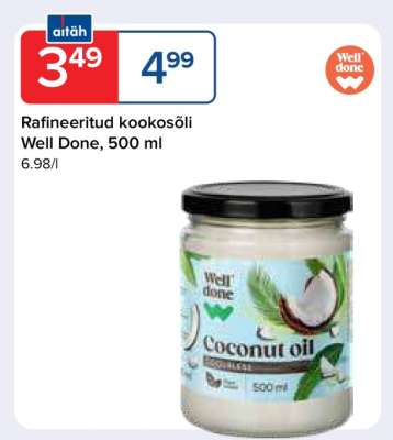 Well Done Rafineeritud kookosõli