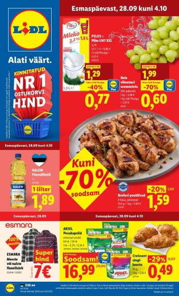 Kaupluse Lidl kliendileht - 28.09.2026 - 04.10.2026.