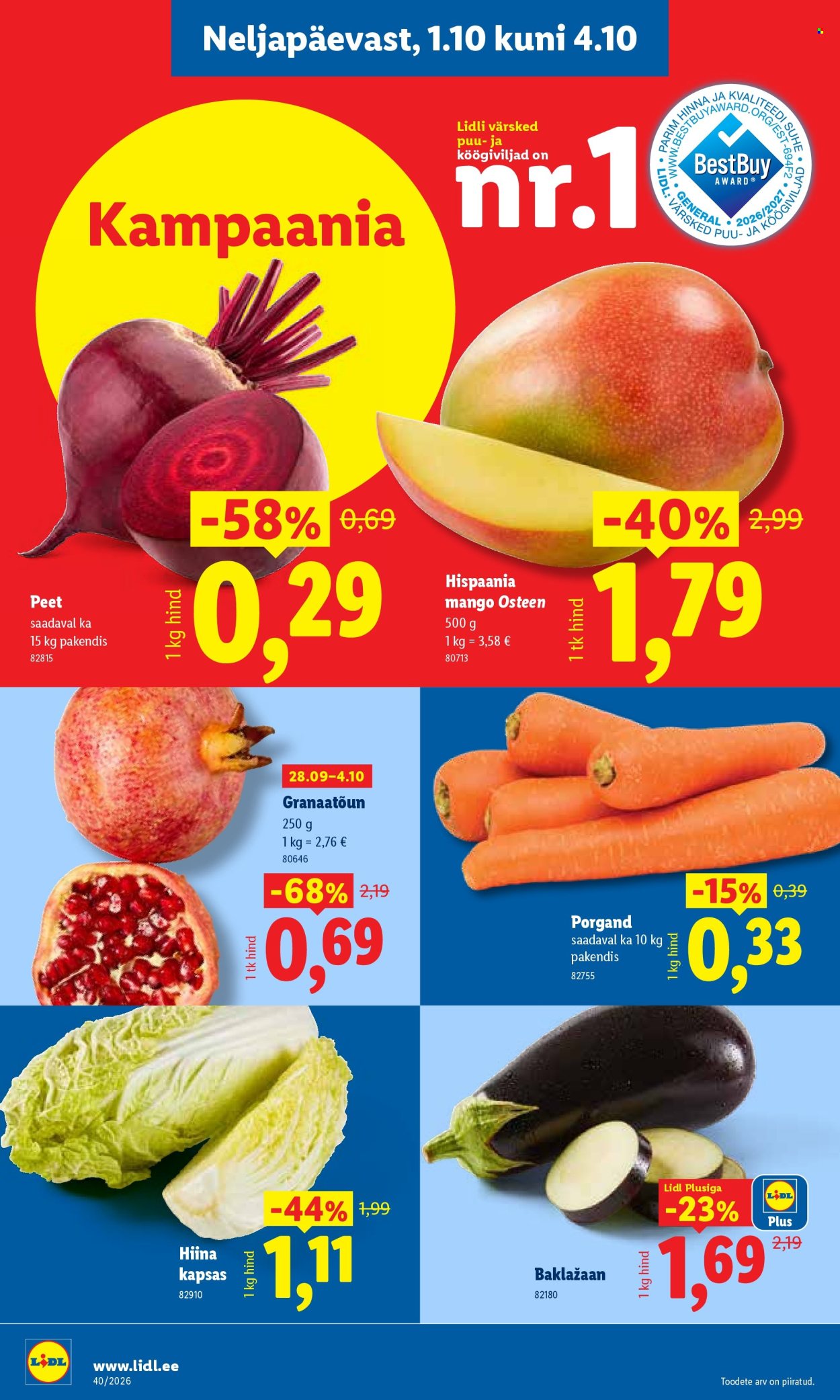 Lidl kliendileht - 28.09.2026 - 04.10.2026. Lehekülg 38