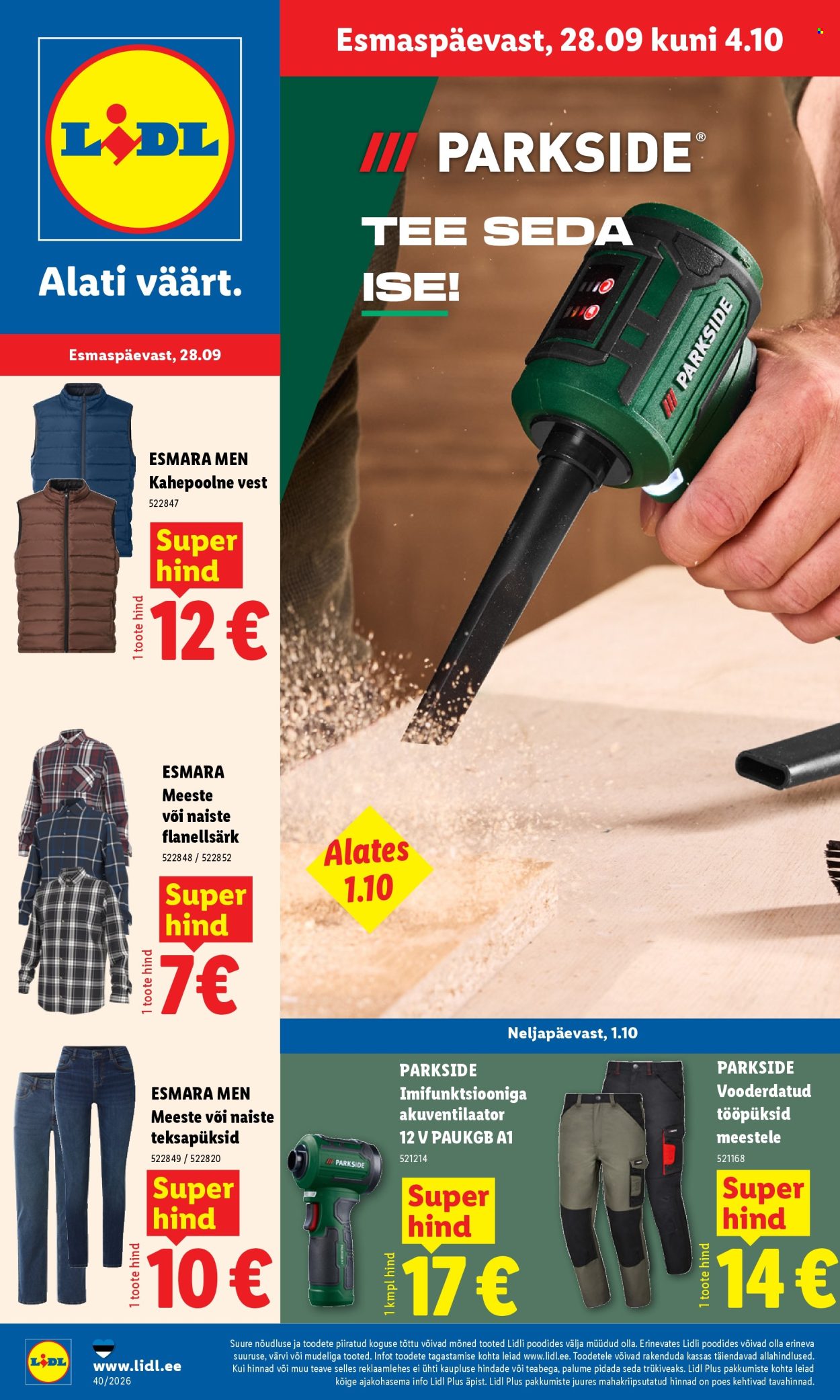 Lidl kliendileht - 28.09.2026 - 04.10.2026. Lehekülg 1