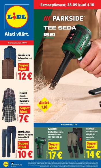 Kaupluse Lidl kliendileht - 28.09.2026 - 04.10.2026.