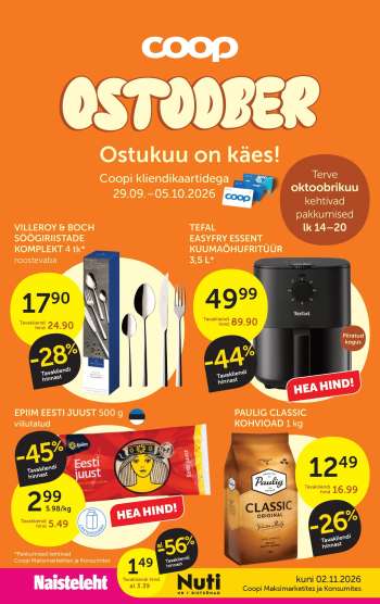 Kaupluse Coop kliendileht - 29.09.2026 - 05.10.2026.