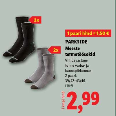 PARKSIDE Meeste termotöö­sokid