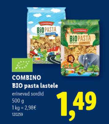 COMBINO BIO pasta lastele